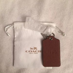 NWT Coach Horse Carriage Leather Bag Charm Saddle F63920